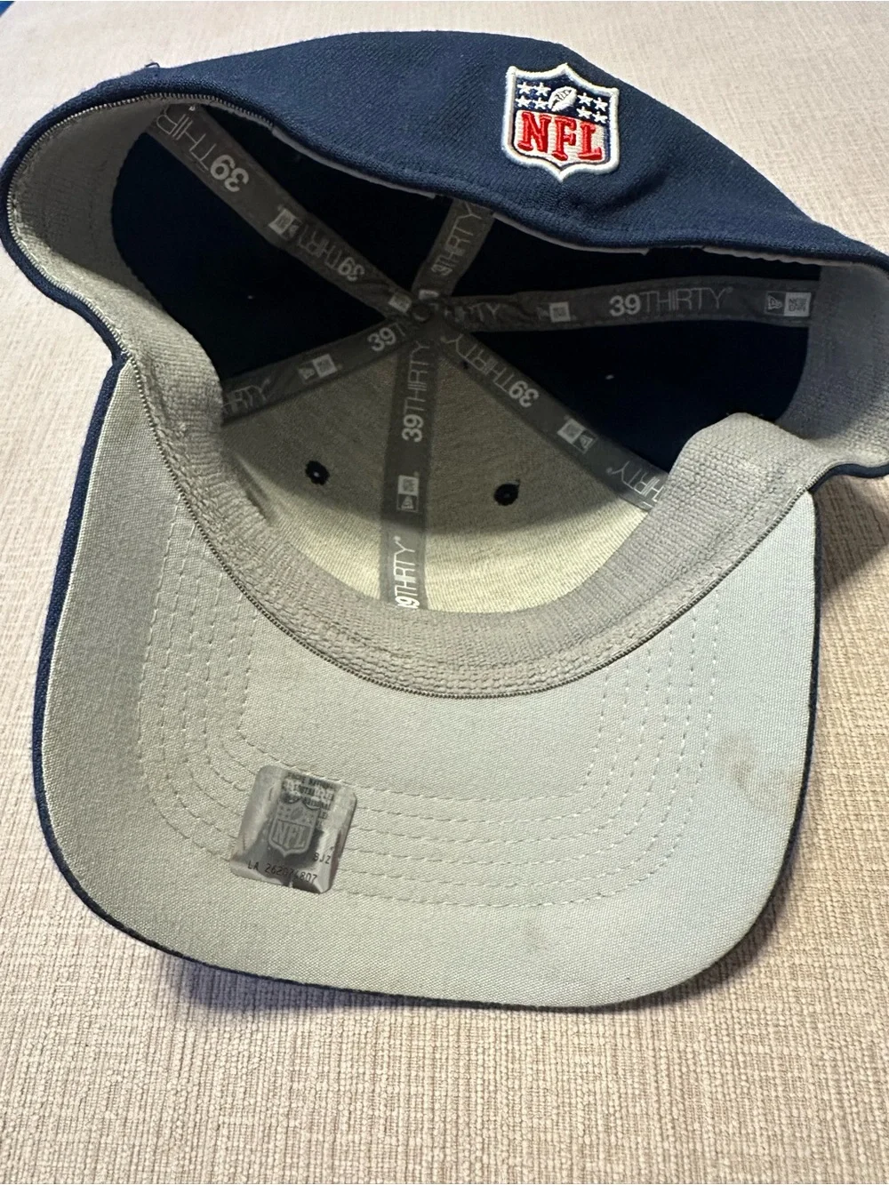 New Era Navy and Gray New England Patriots Logo Cap